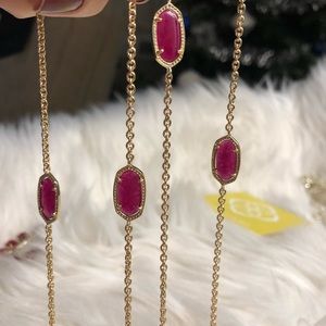 Kendra Scott Kellie Necklace in Maroon Jade